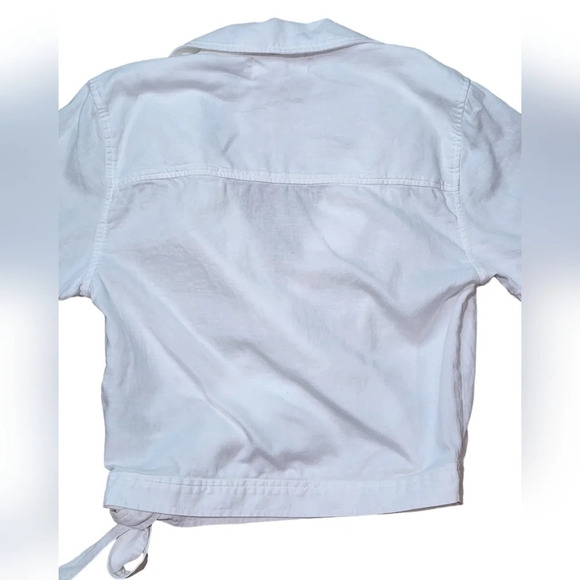 Anthropolgie Cloth & Stone Tie Waist Croped Top - Picture 9 of 10